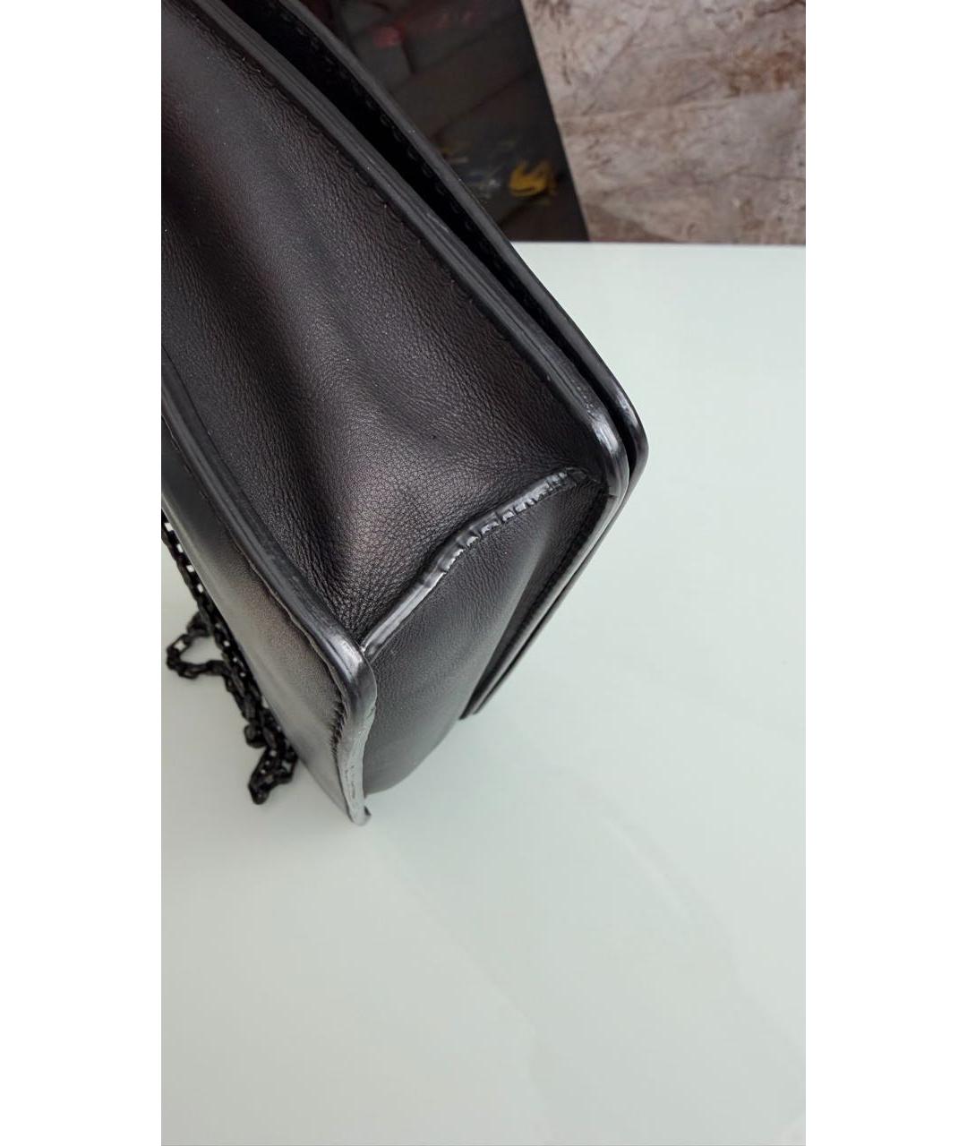 CHRISTIAN DIOR Черная кожаная сумка через плечо, фото 8