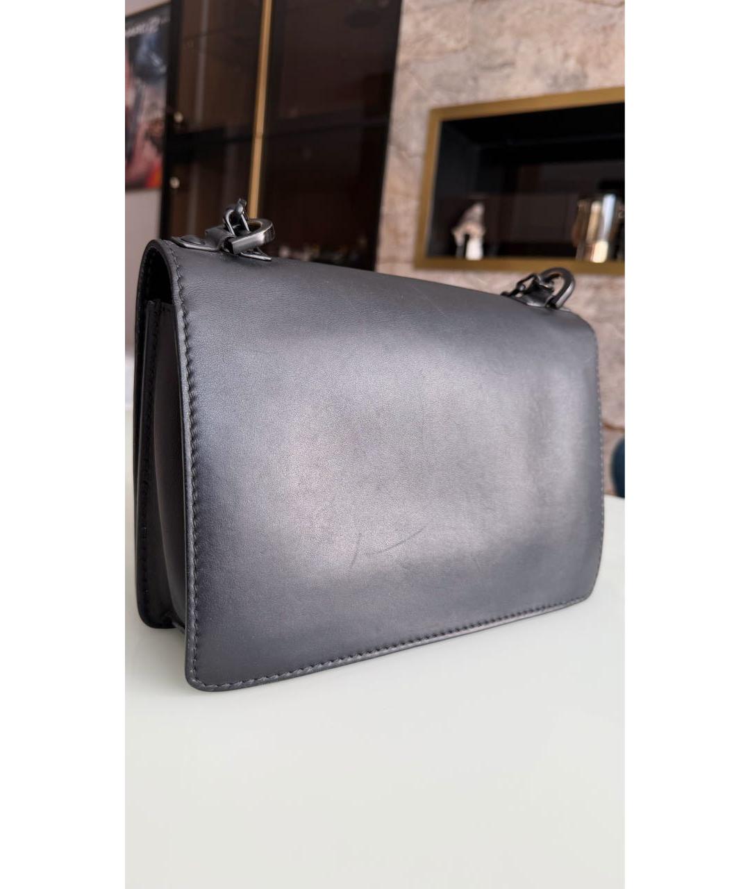 CHRISTIAN DIOR Черная кожаная сумка через плечо, фото 3
