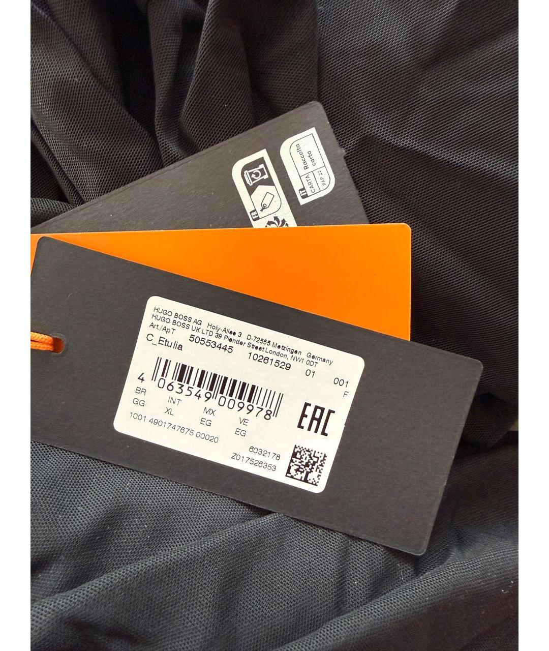 HUGO BOSS Черное полиэстеровое повседневное платье, фото 4