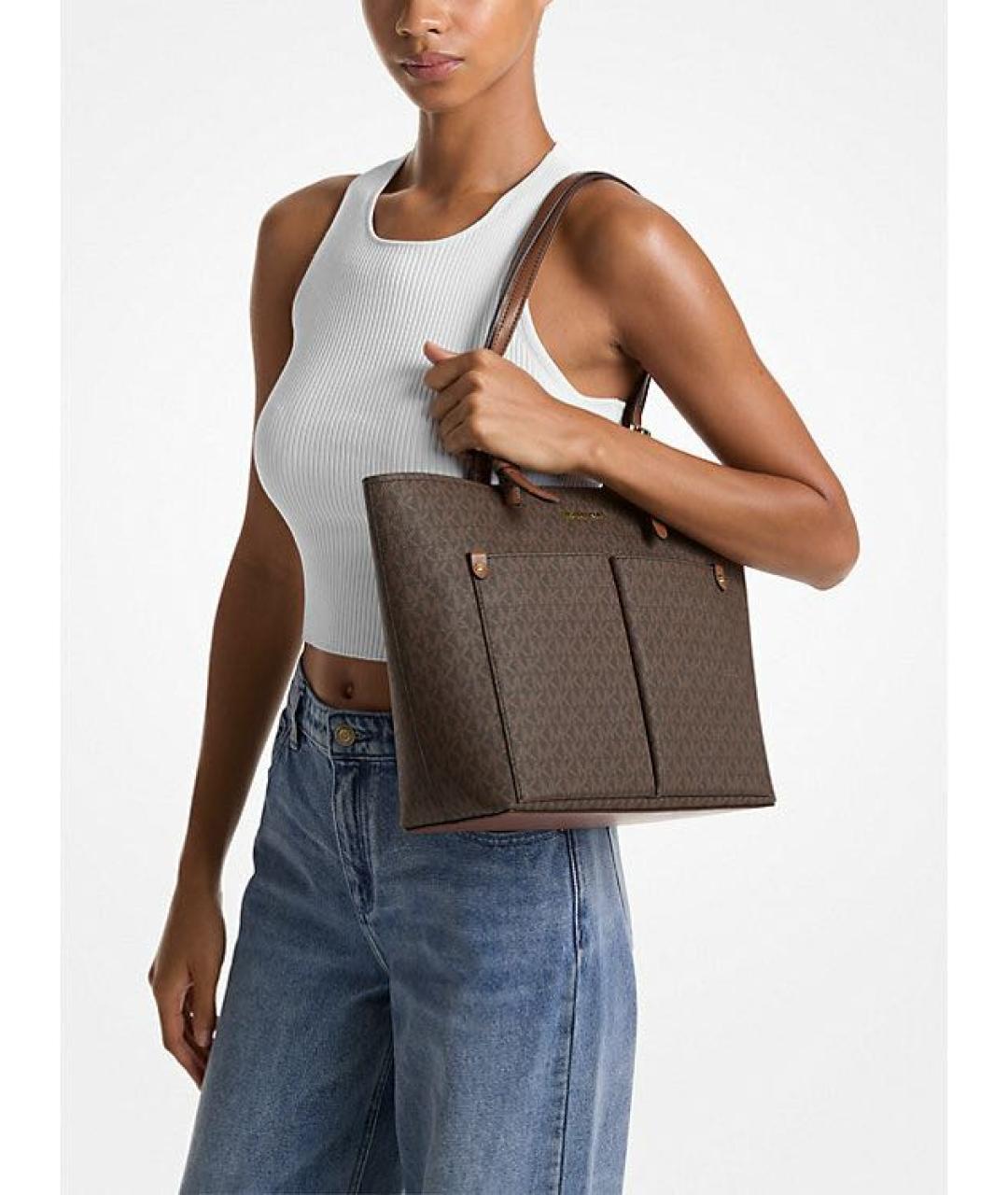 MICHAEL KORS Коричневая сумка тоут, фото 8