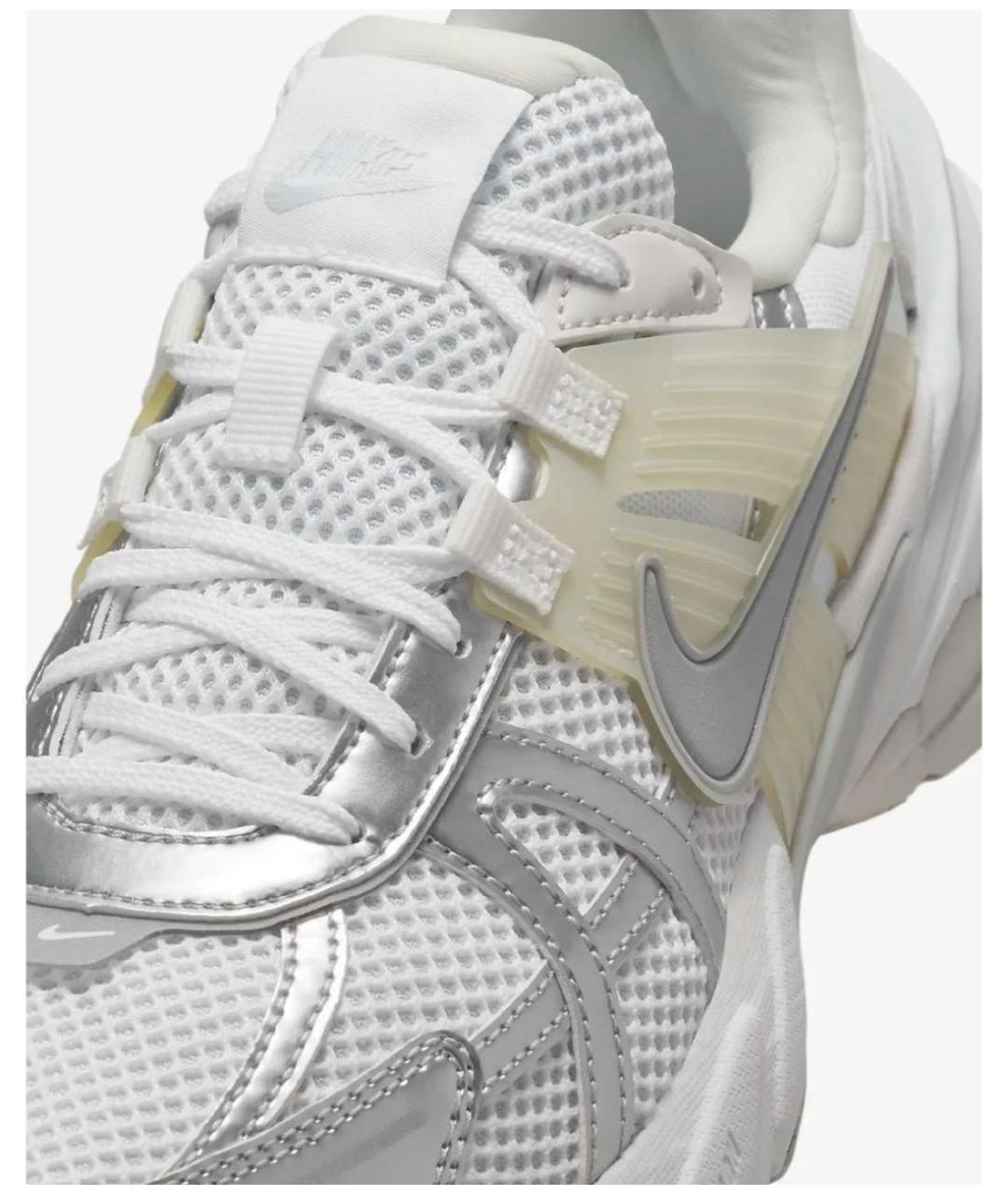 NIKE Серебряные кожаные кроссовки, фото 6