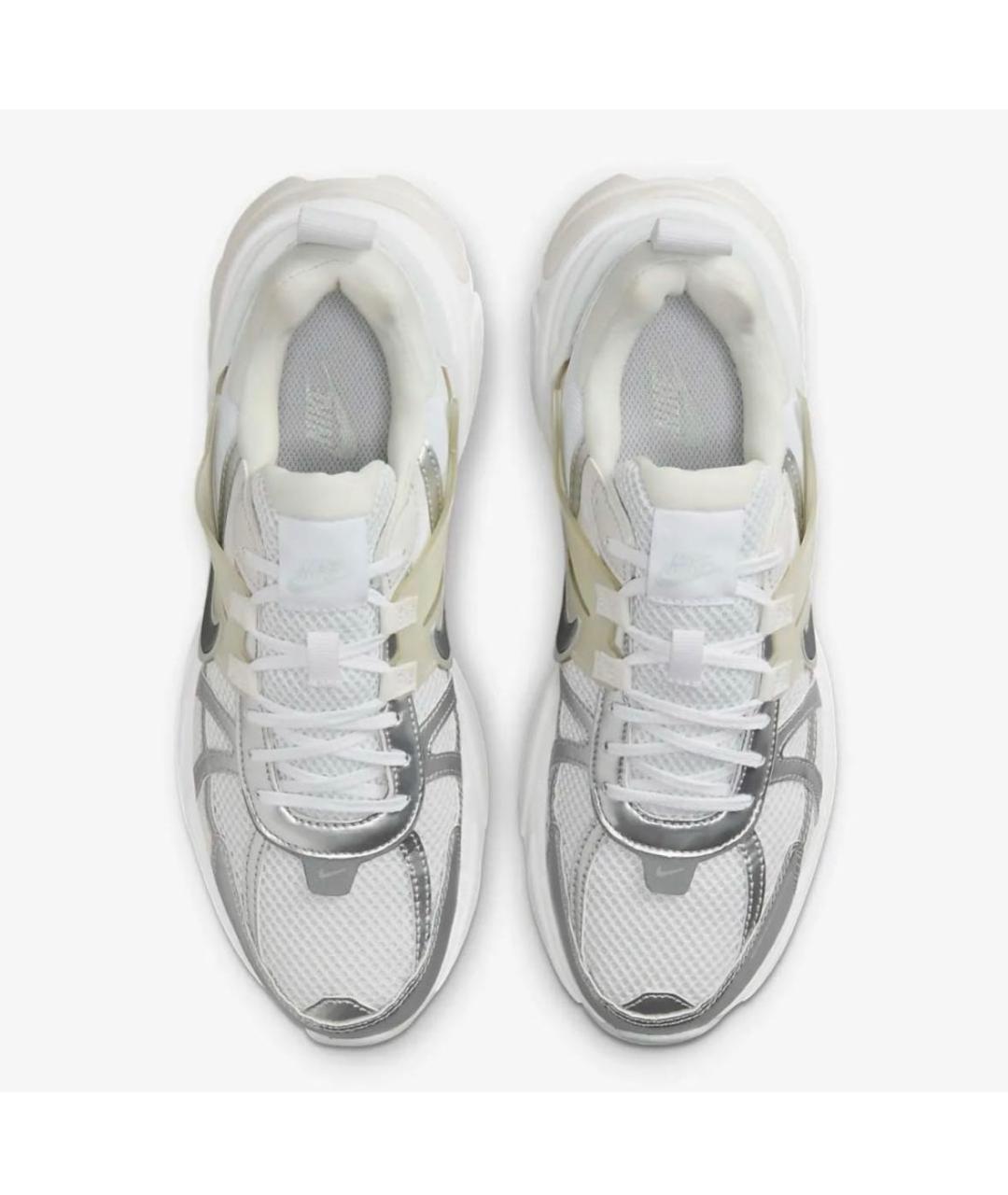 NIKE Серебряные кожаные кроссовки, фото 2