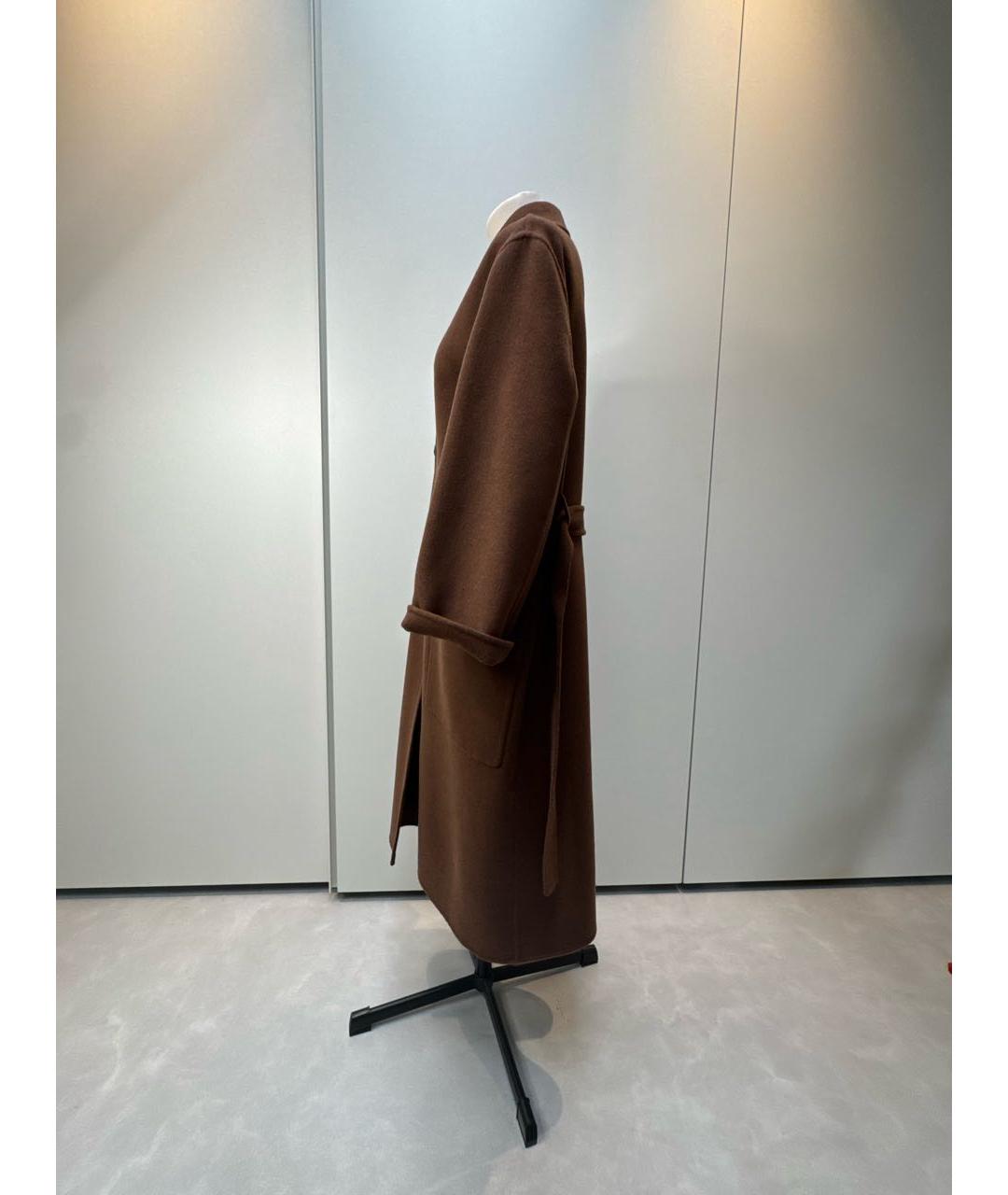 HERMES Коричневое кашемировое пальто, фото 3