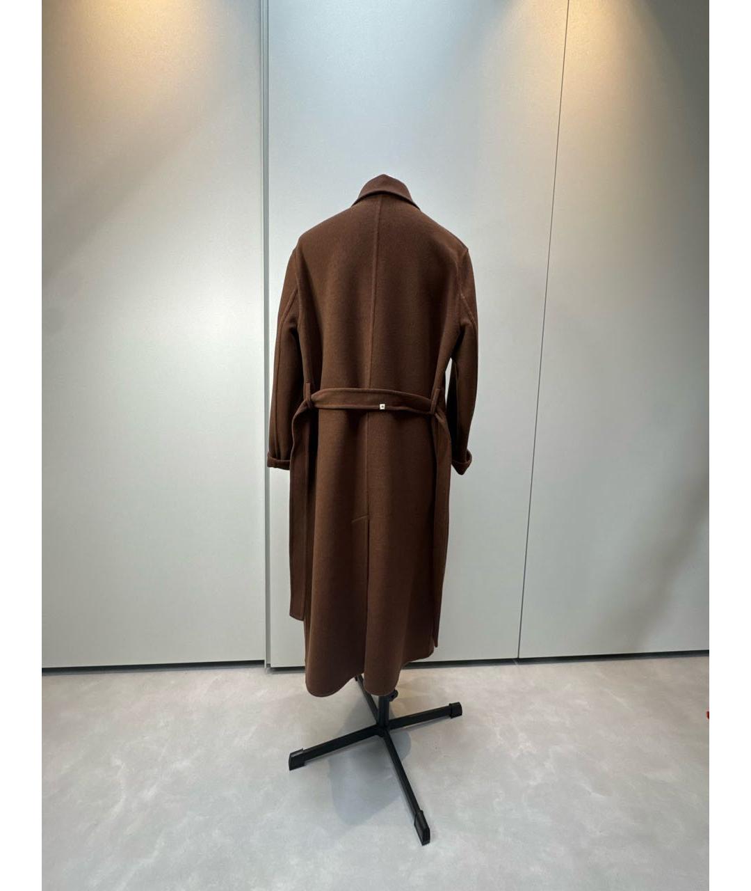 HERMES Коричневое кашемировое пальто, фото 2