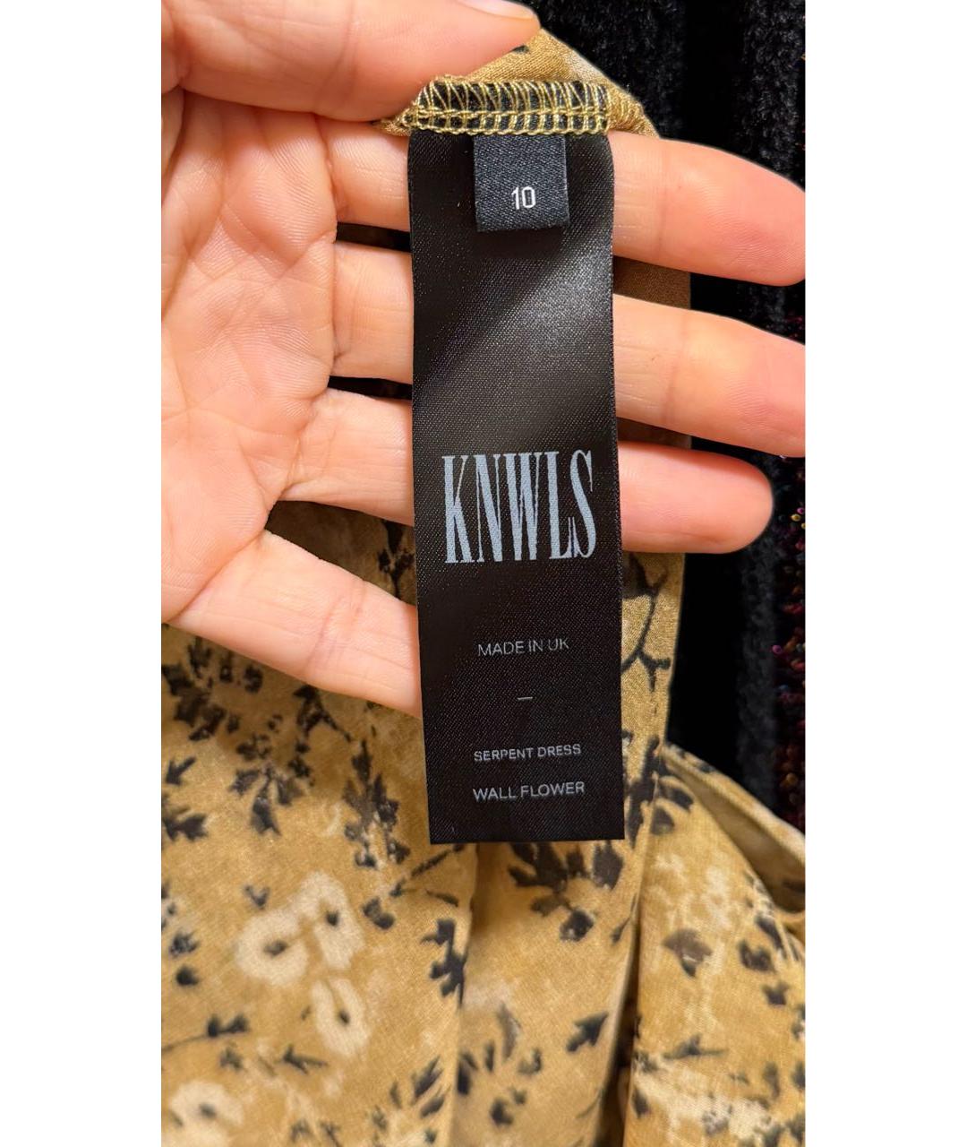 KNWLS Горчичный шелковый сарафан, фото 7