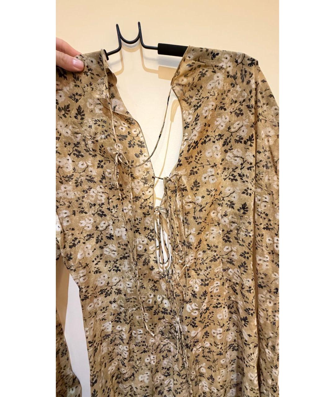 KNWLS Горчичный шелковый сарафан, фото 6