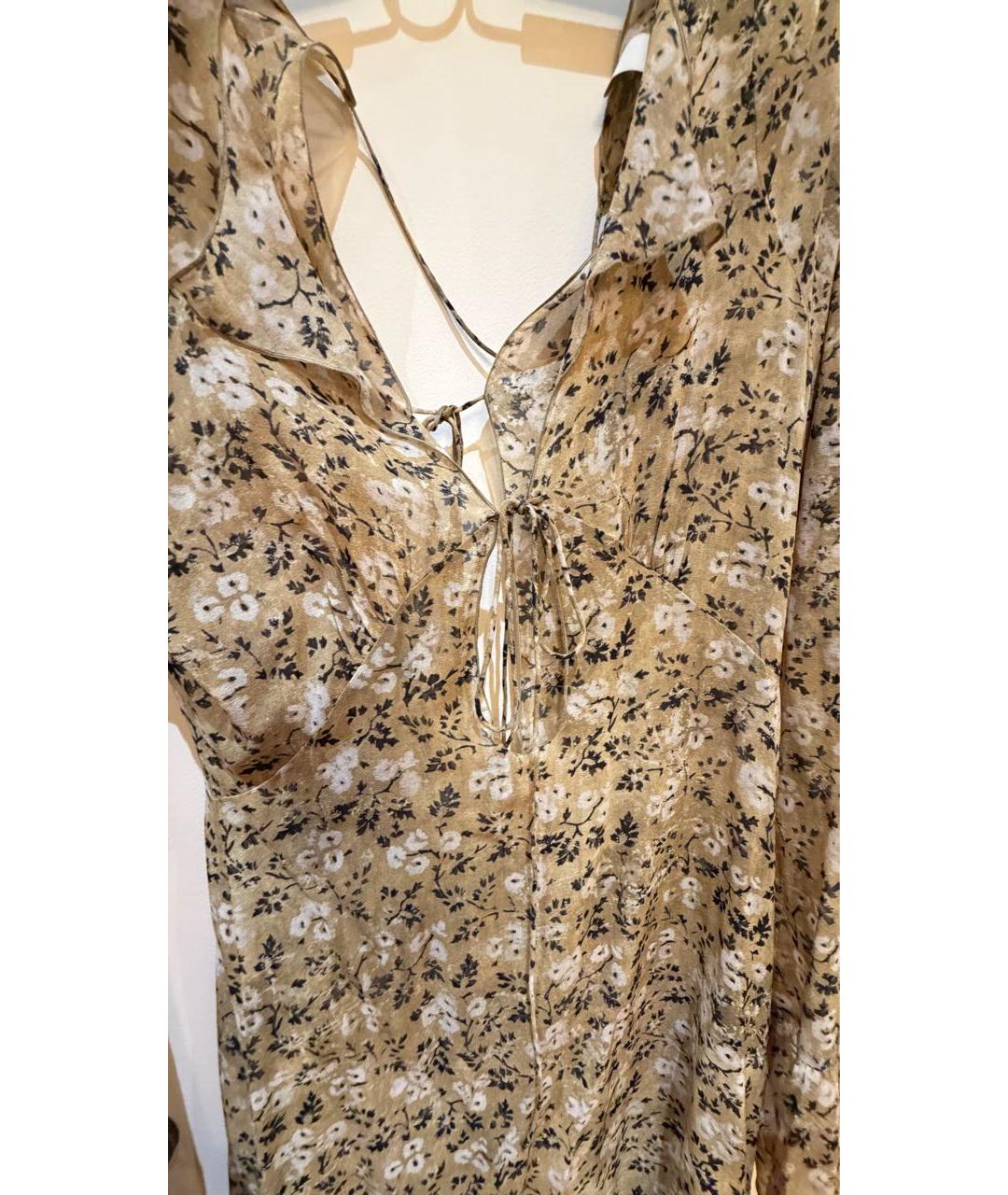 KNWLS Горчичный шелковый сарафан, фото 3