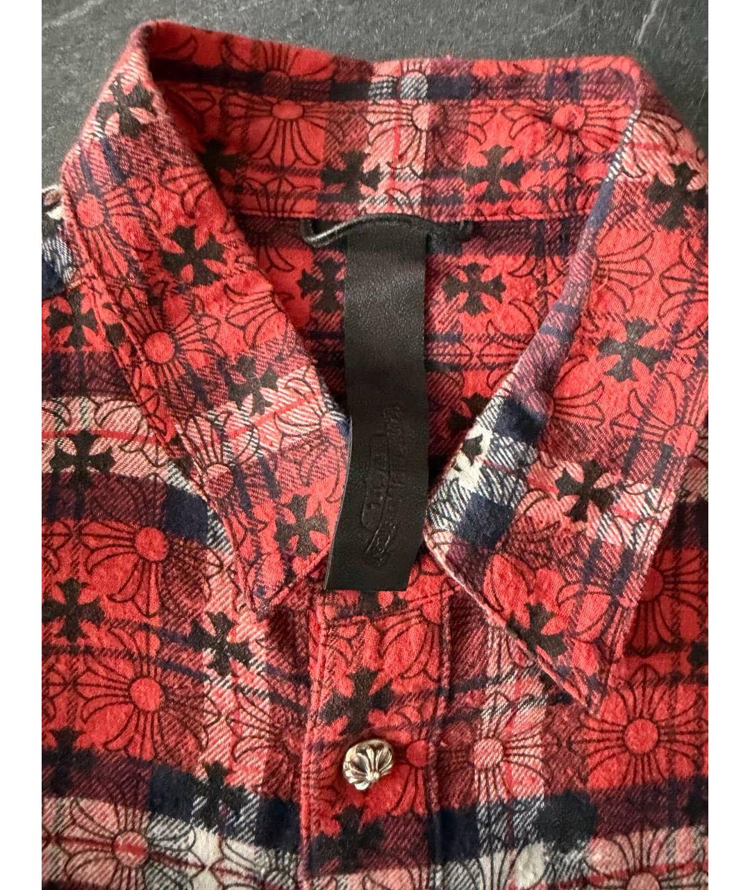 CHROME HEARTS Красная хлопковая кэжуал рубашка, фото 5