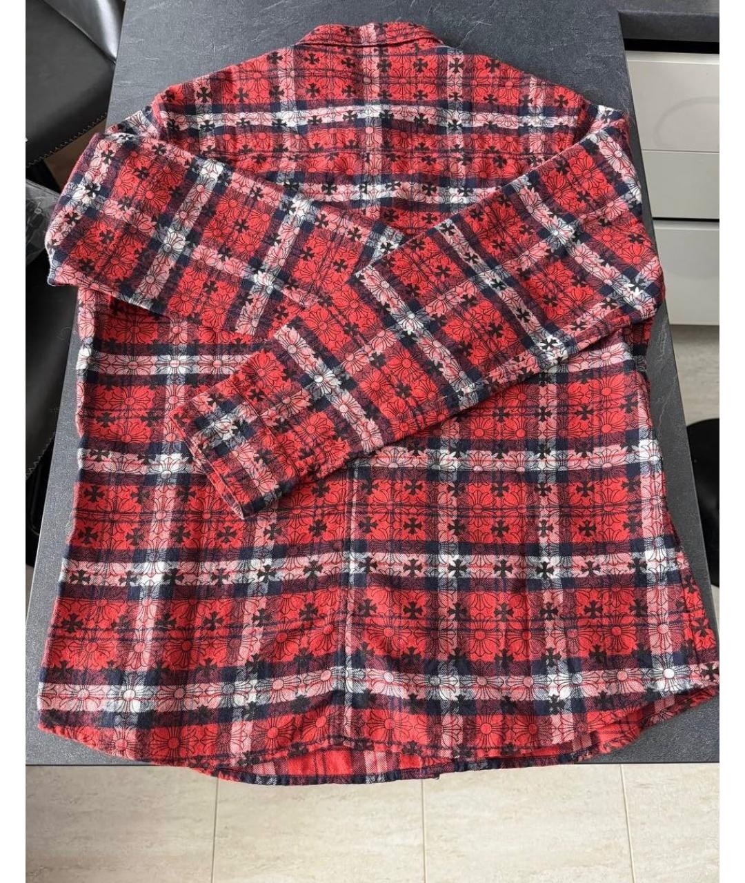 CHROME HEARTS Красная хлопковая кэжуал рубашка, фото 3