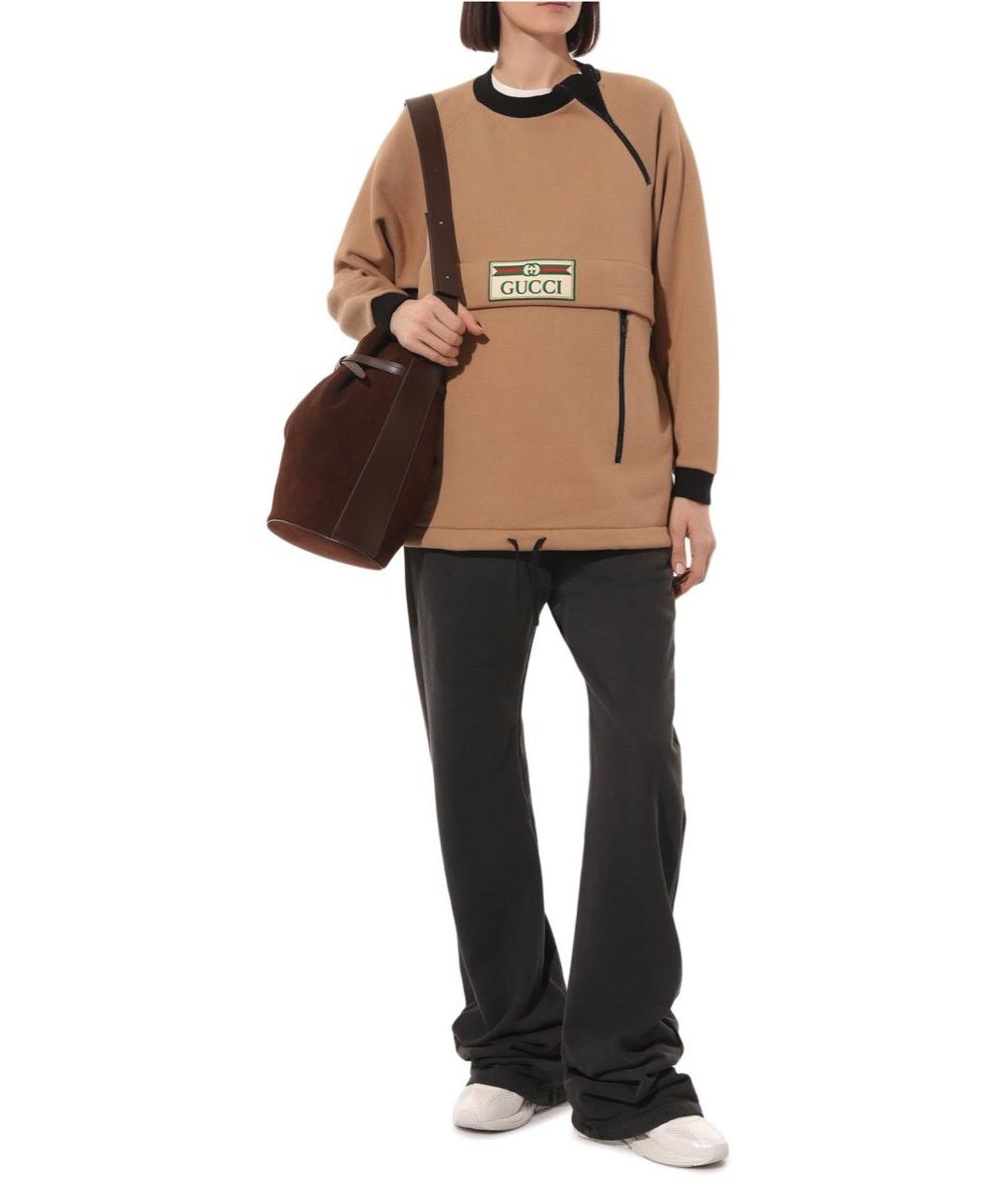 GUCCI Бежевая хлопковая куртка, фото 3