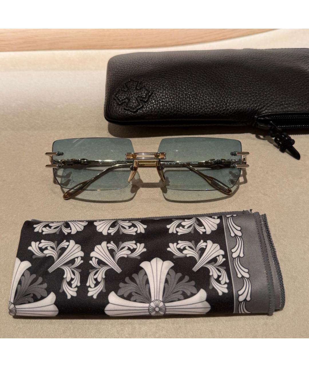 CHROME HEARTS Голубые металлические солнцезащитные очки, фото 5