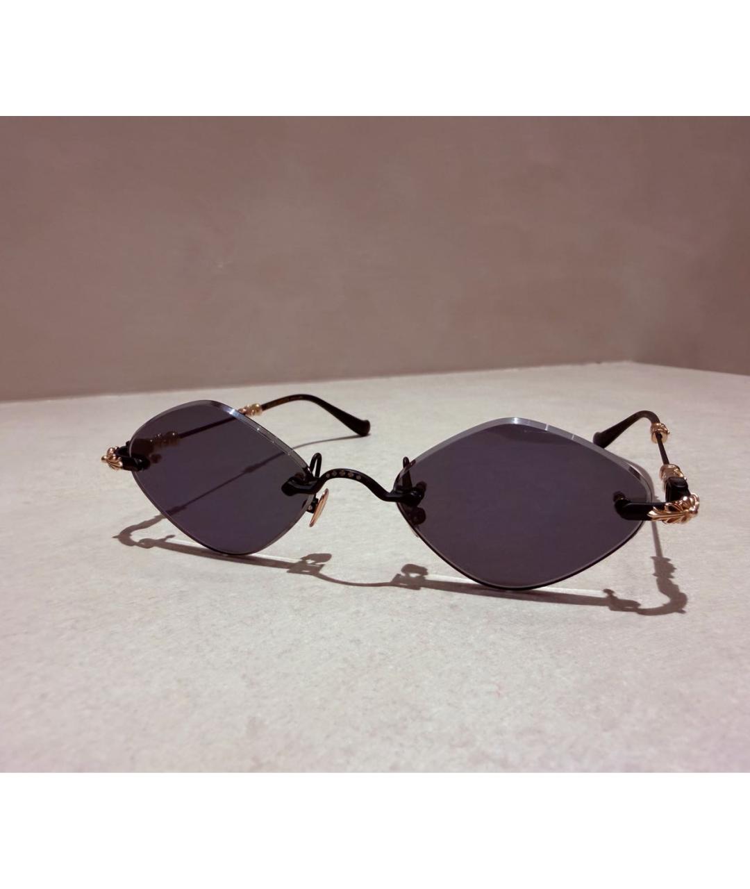 CHROME HEARTS Черные металлические солнцезащитные очки, фото 8