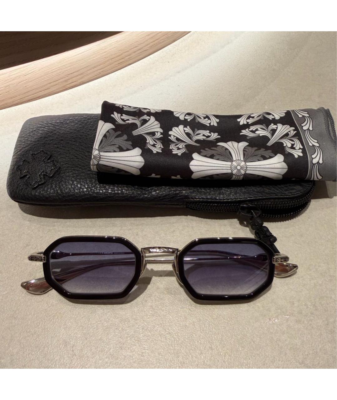 CHROME HEARTS Черные металлические солнцезащитные очки, фото 9