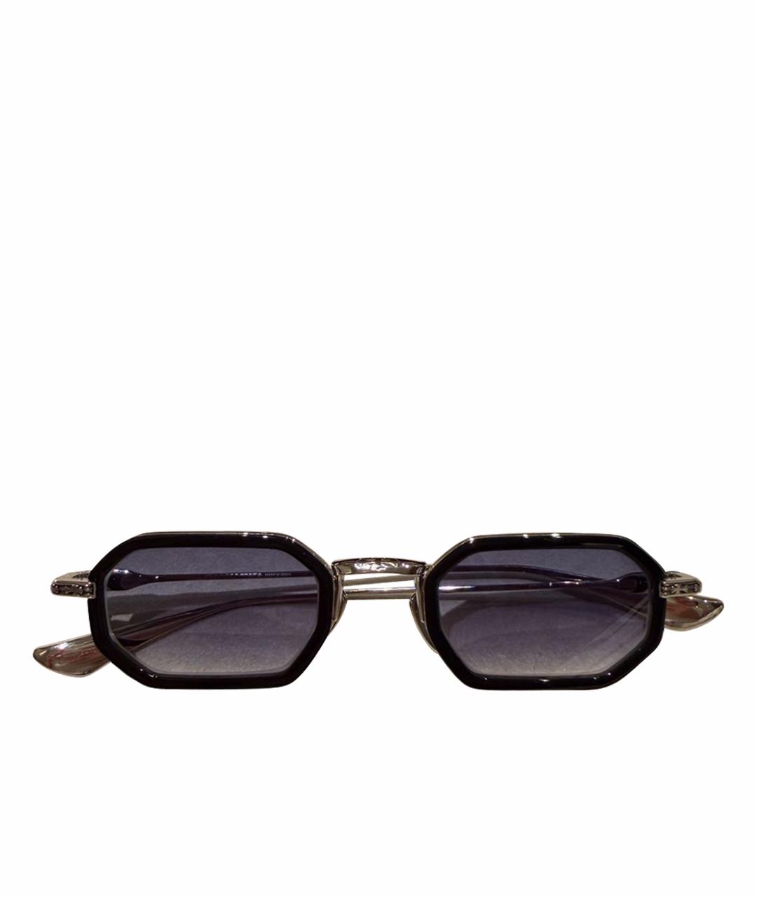 CHROME HEARTS Черные металлические солнцезащитные очки, фото 1