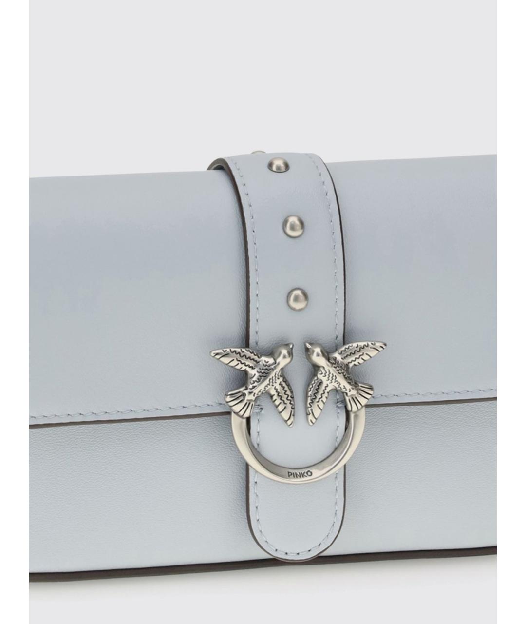 PINKO Голубая кожаная сумка через плечо, фото 3