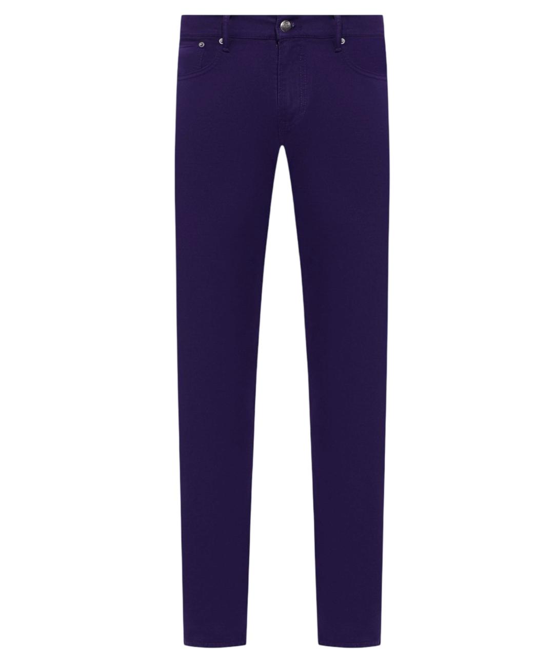 RALPH LAUREN PURPLE LABEL Фиолетовые хлопковые повседневные брюки, фото 1