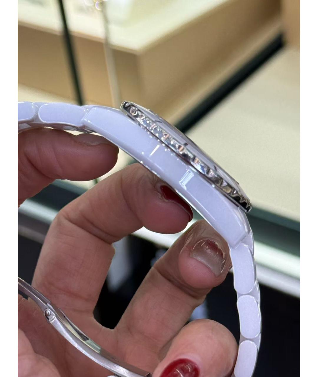 CHANEL Белые керамические часы, фото 4