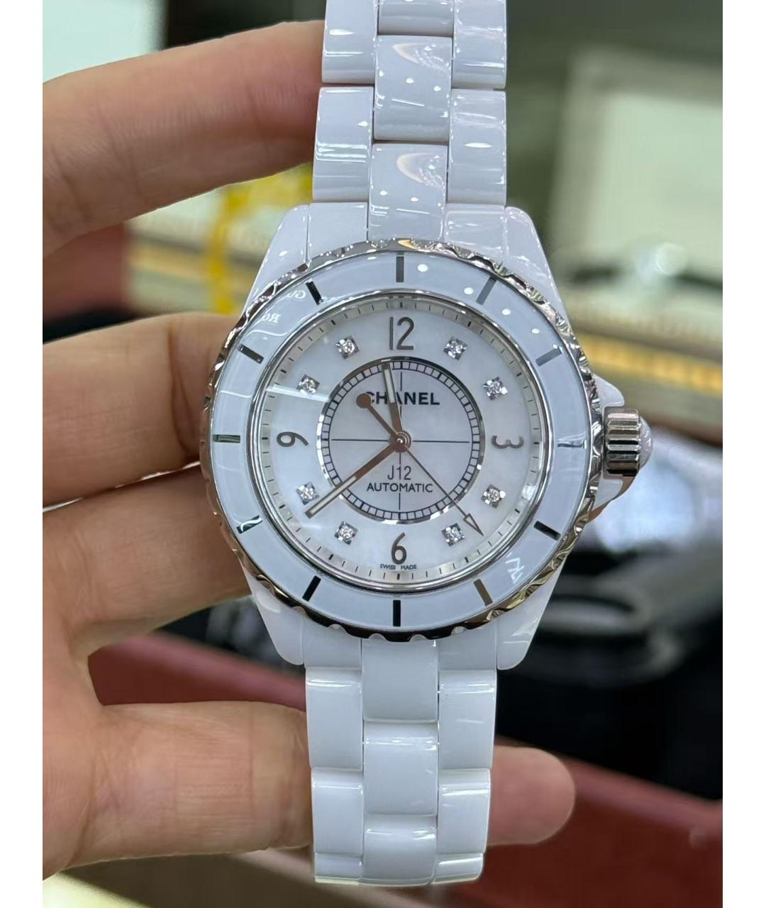 CHANEL Белые керамические часы, фото 2