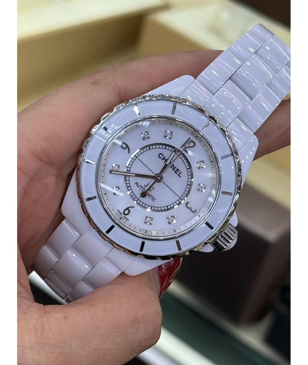 CHANEL Белые керамические часы, фото 3