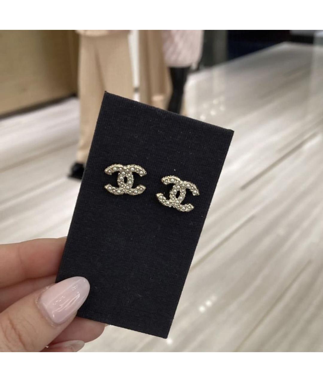 CHANEL Золотые серьги, фото 3