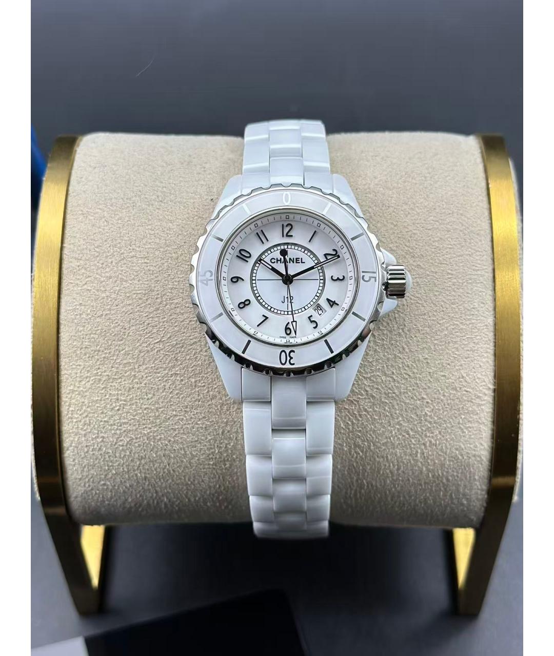 CHANEL Белые керамические часы, фото 2