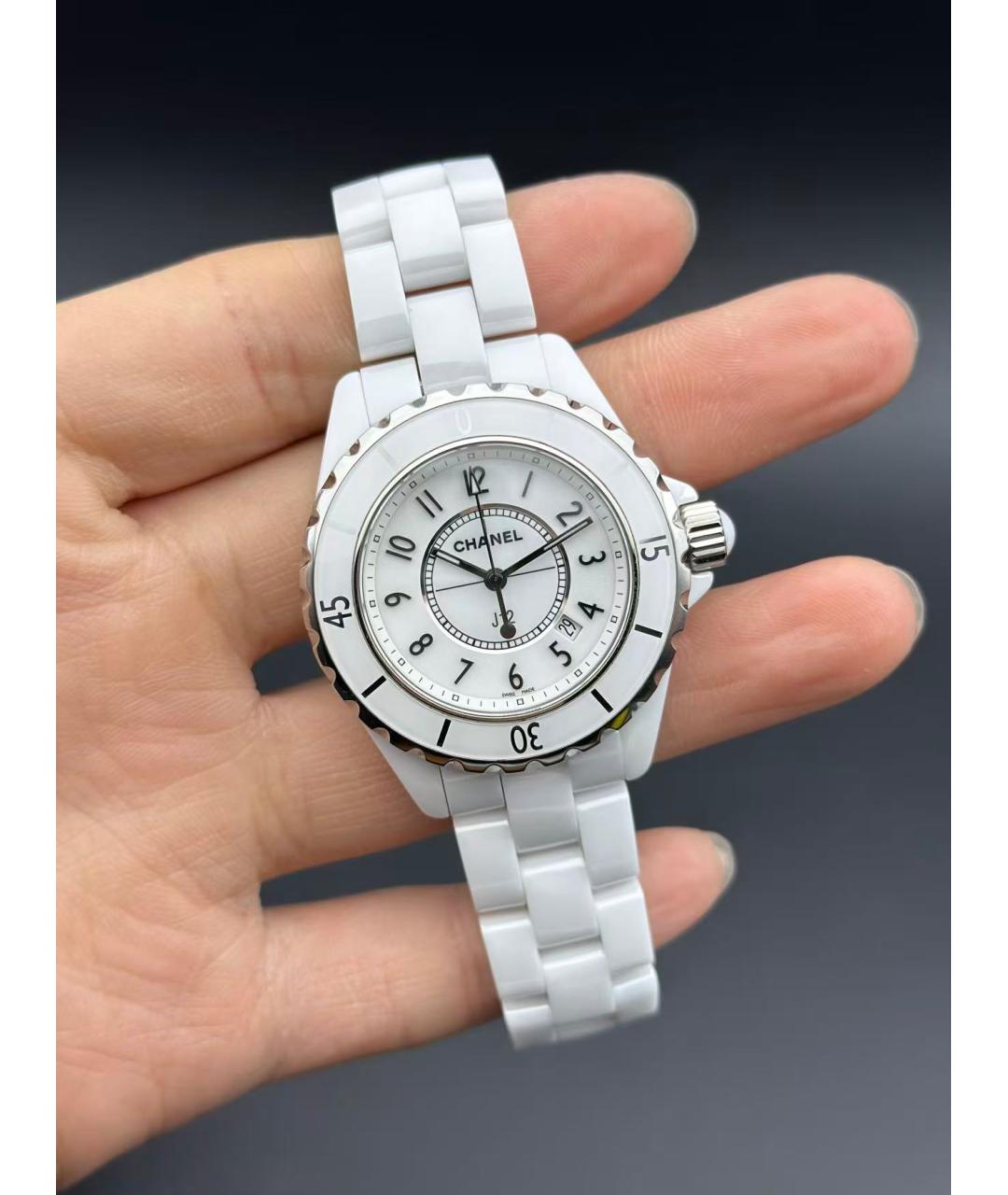 CHANEL Белые керамические часы, фото 7