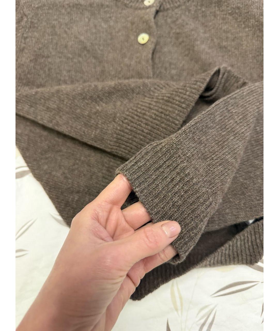 ISABEL BENENATO Коричневый шерстяной джемпер / свитер, фото 6