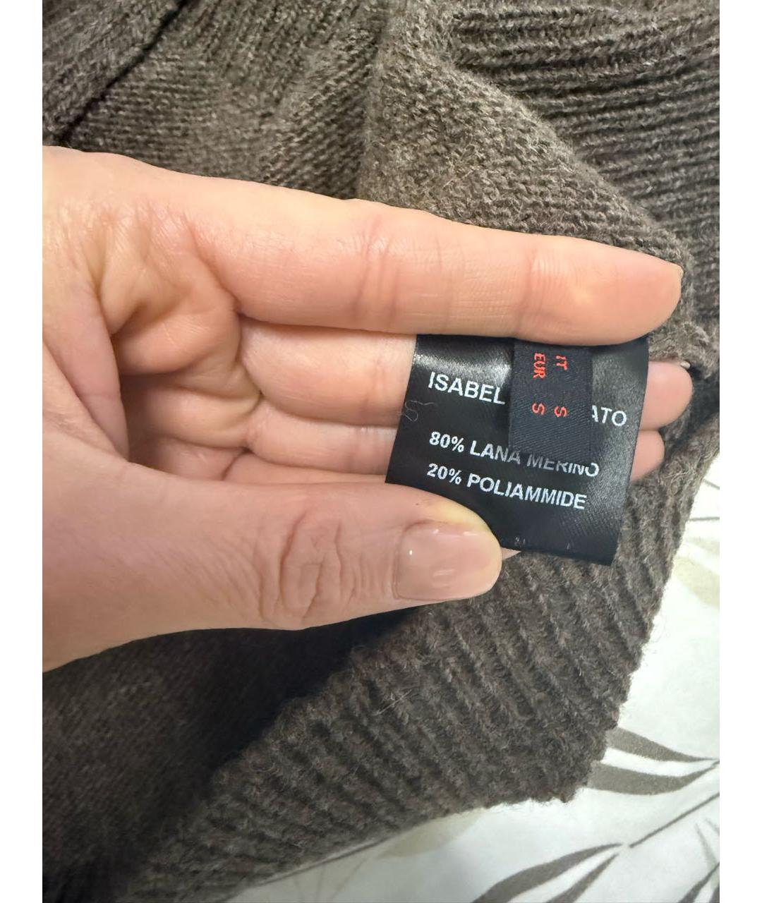 ISABEL BENENATO Коричневый шерстяной джемпер / свитер, фото 4