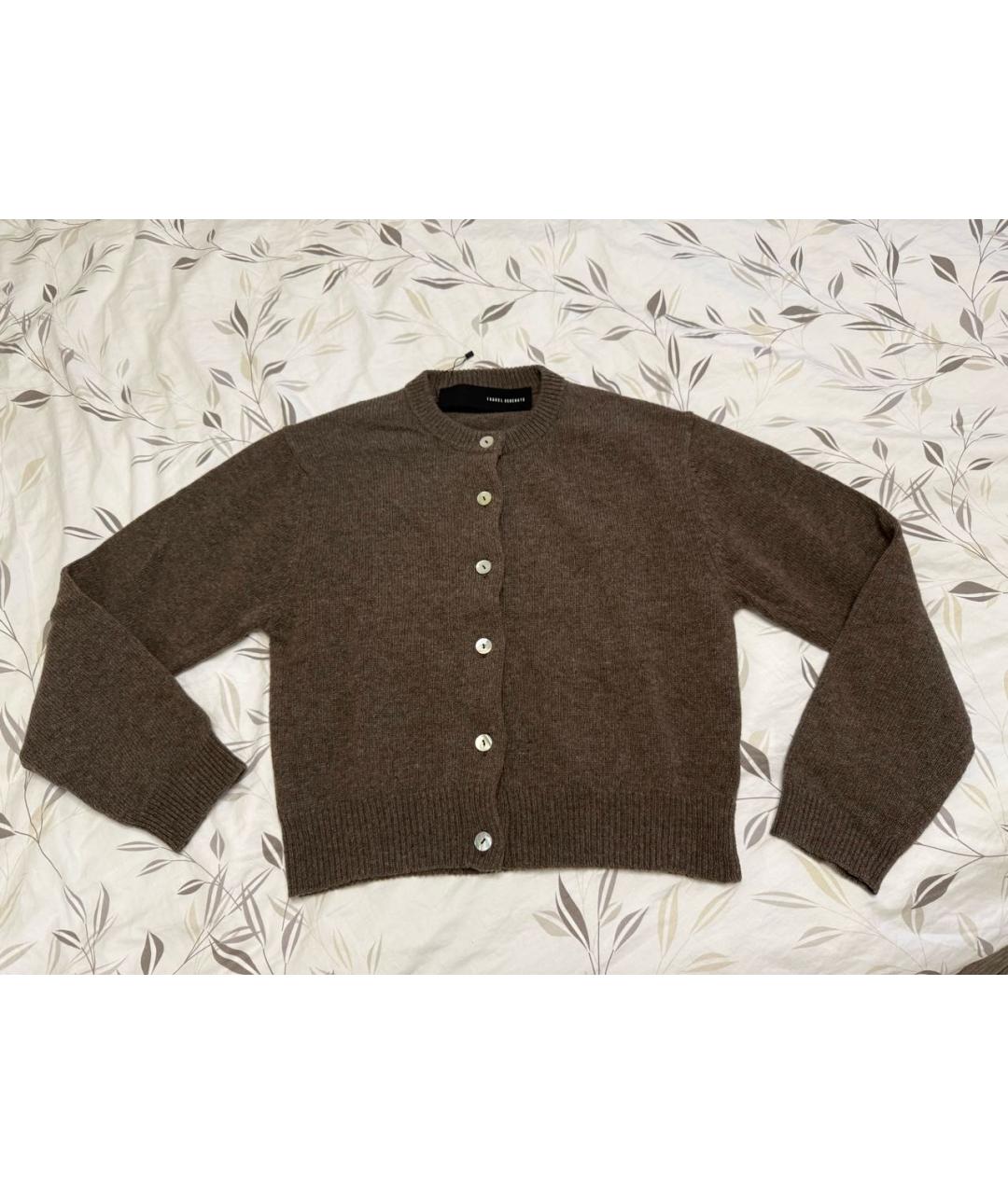 ISABEL BENENATO Коричневый шерстяной джемпер / свитер, фото 7