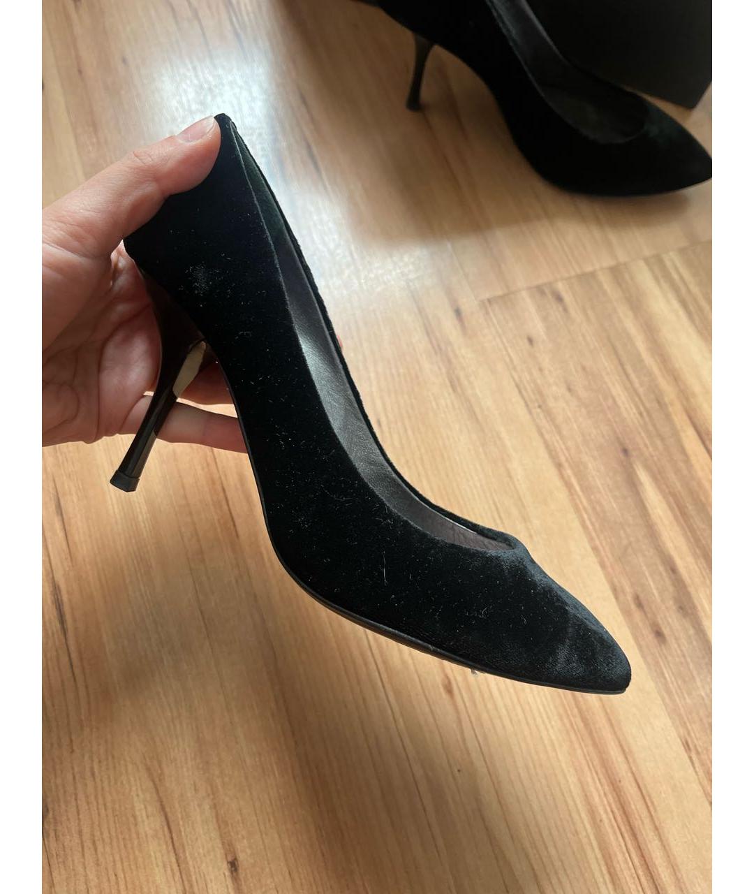 GIUSEPPE ZANOTTI DESIGN Черные бархатные туфли, фото 2