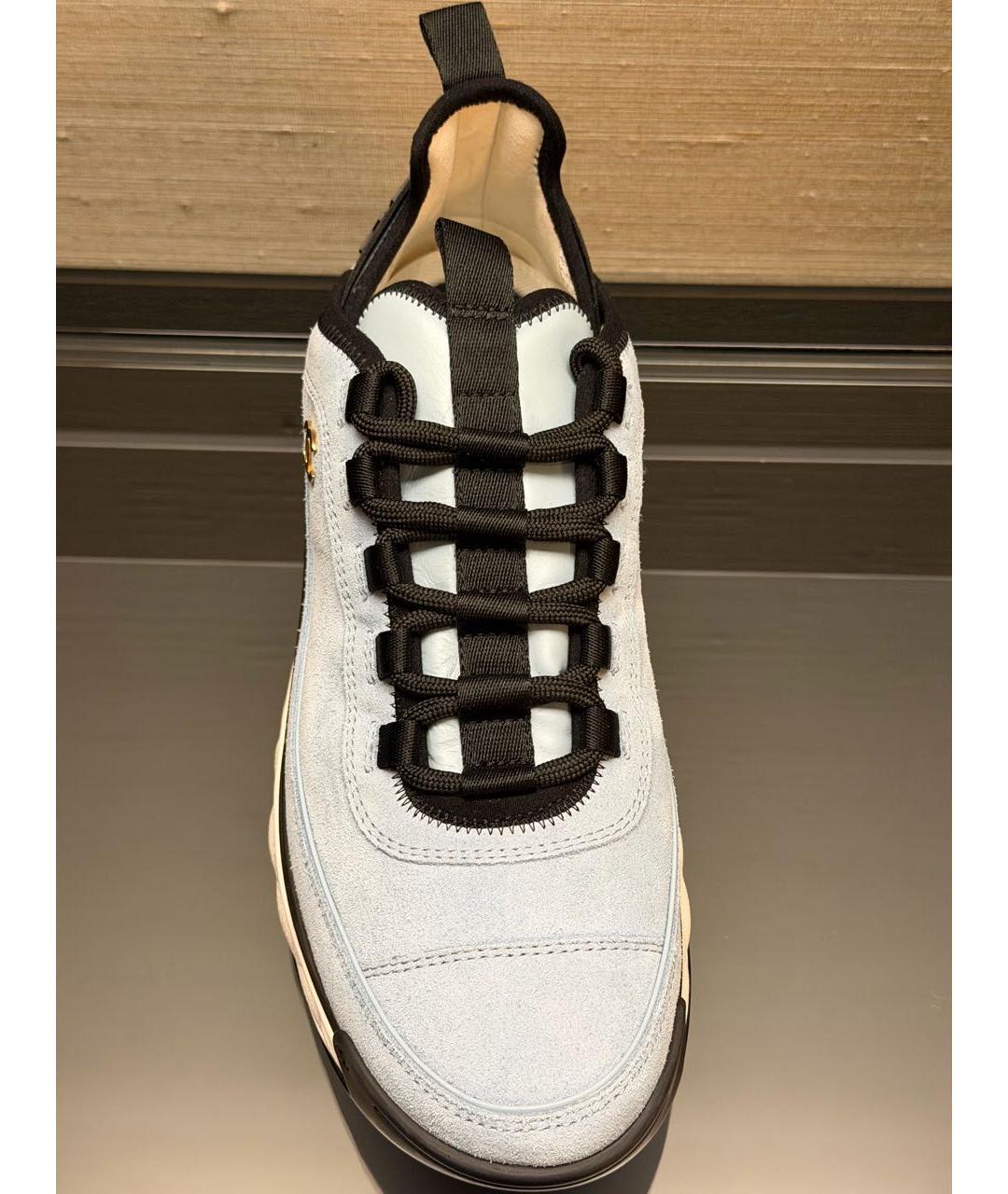 CHANEL Голубые замшевые кроссовки, фото 5