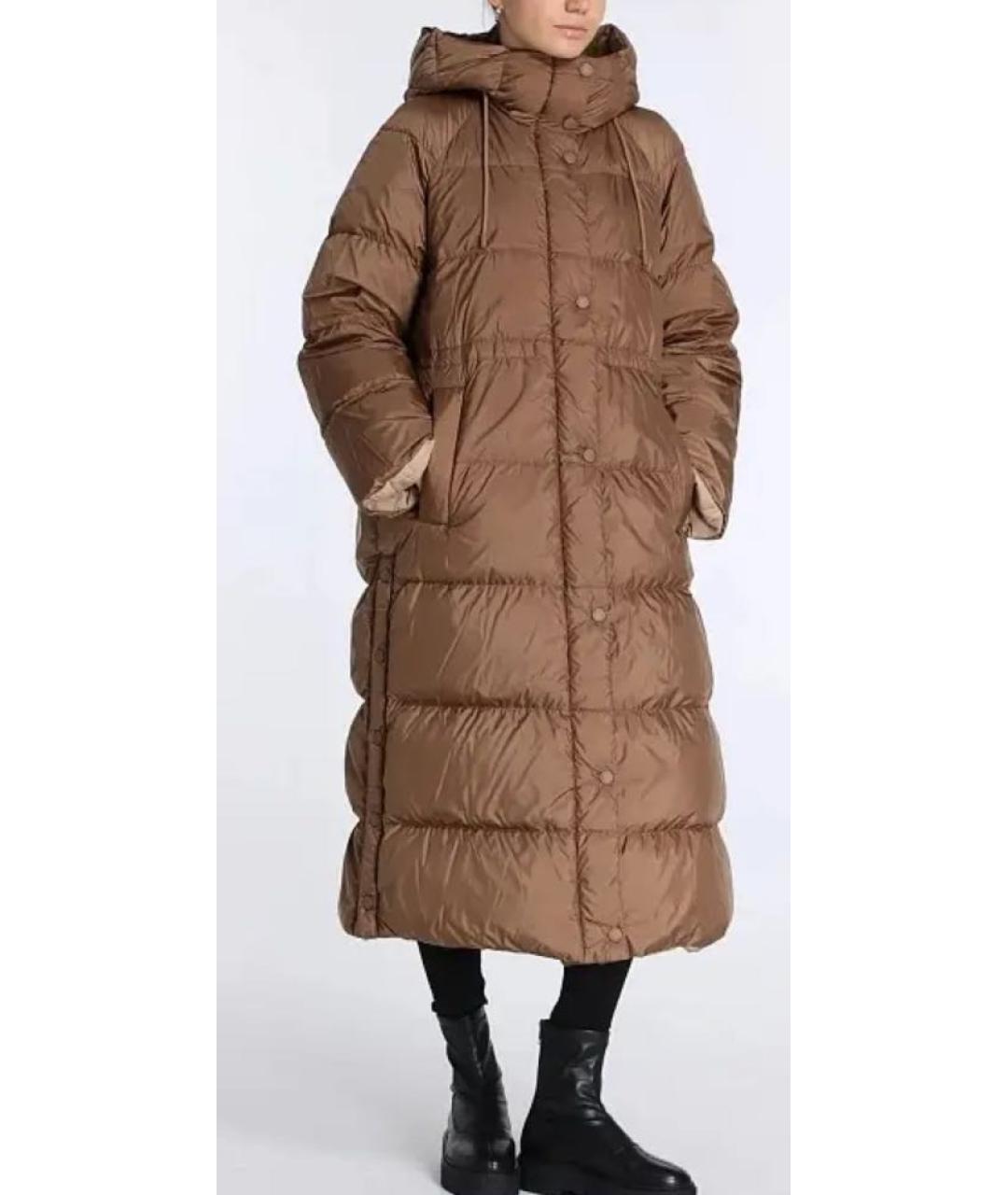WEEKEND MAX MARA Коричневый полиэстеровый пуховик, фото 7