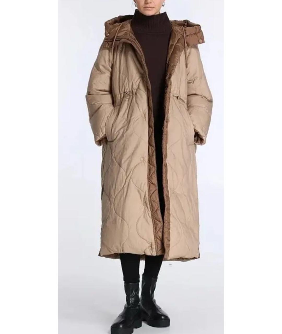 WEEKEND MAX MARA Коричневый полиэстеровый пуховик, фото 8