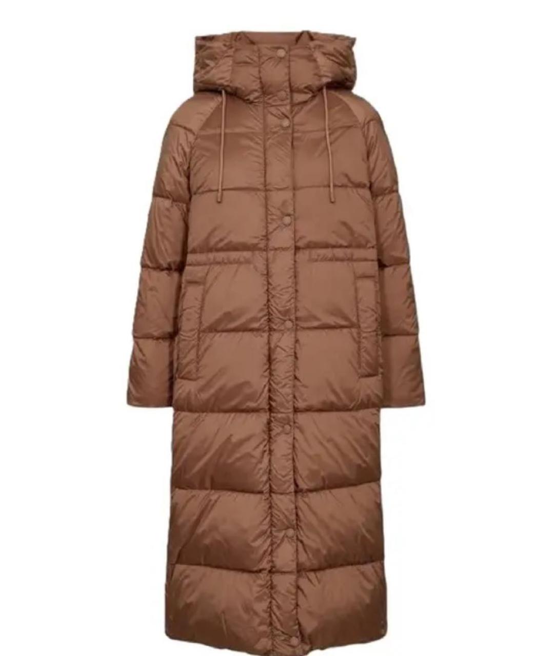 WEEKEND MAX MARA Коричневый полиэстеровый пуховик, фото 1