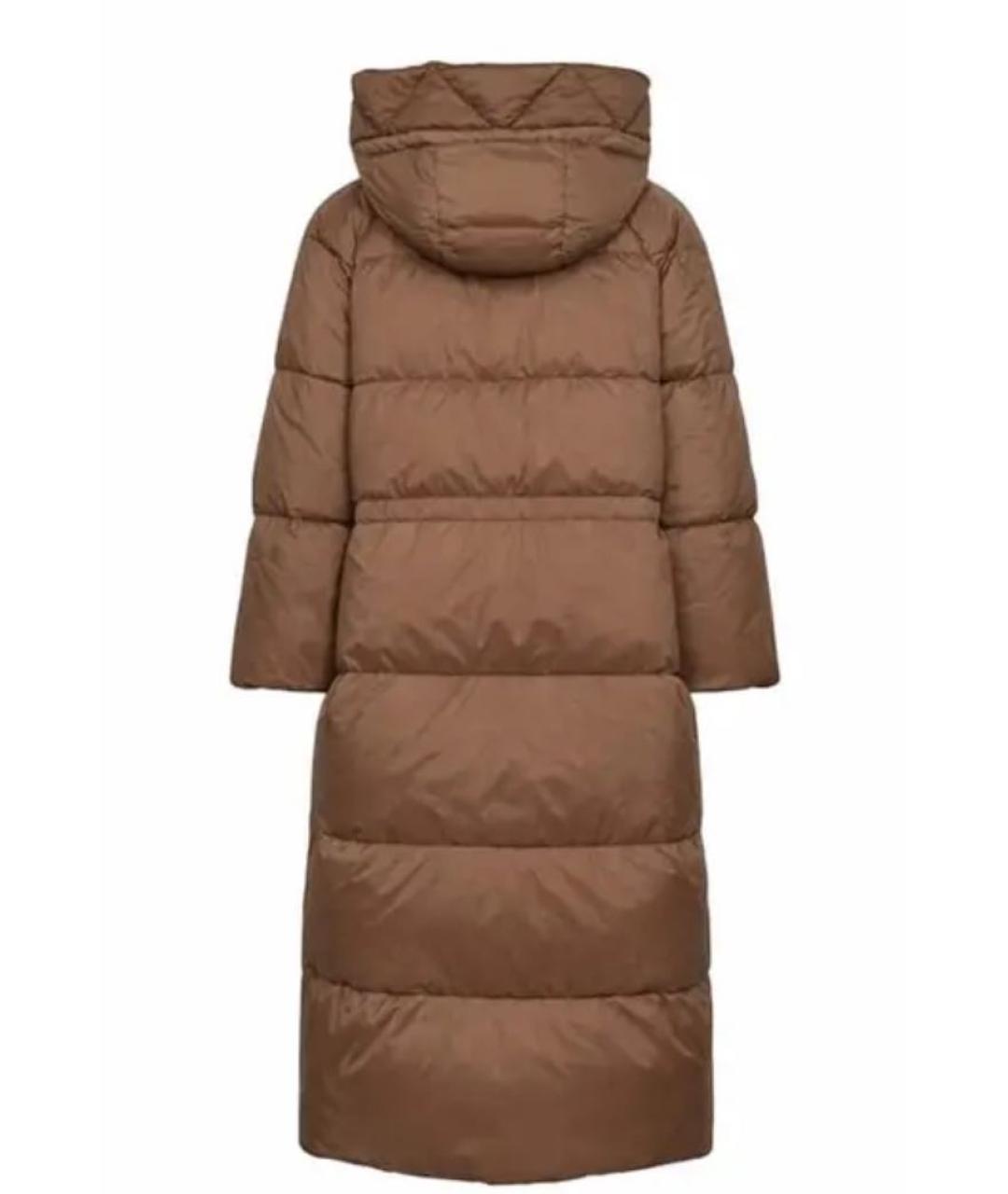 WEEKEND MAX MARA Коричневый полиэстеровый пуховик, фото 2