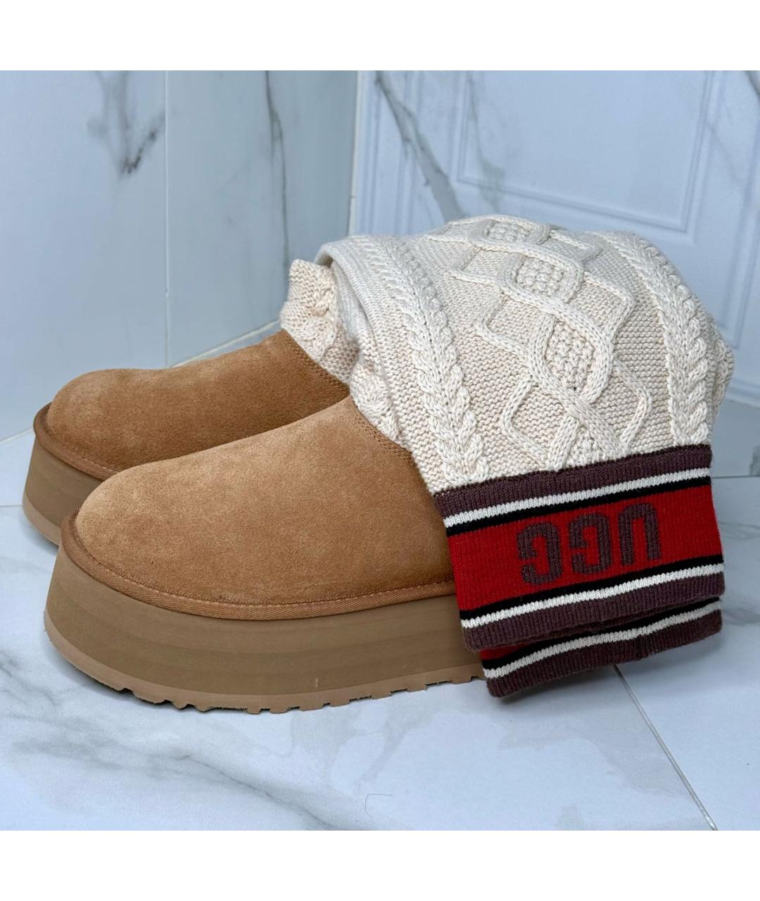 UGG AUSTRALIA Коричневые замшевые сапоги, фото 2