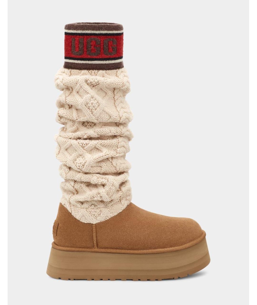 UGG AUSTRALIA Коричневые замшевые сапоги, фото 9