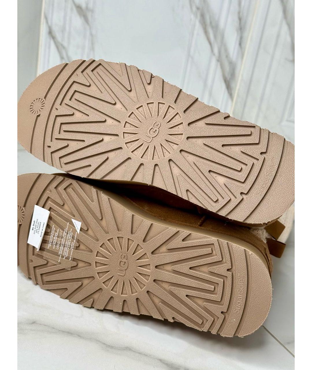 UGG AUSTRALIA Коричневые замшевые сапоги, фото 6