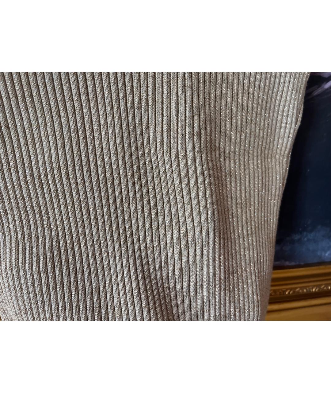 RED VALENTINO Золотой хлопко-эластановый джемпер / свитер, фото 2