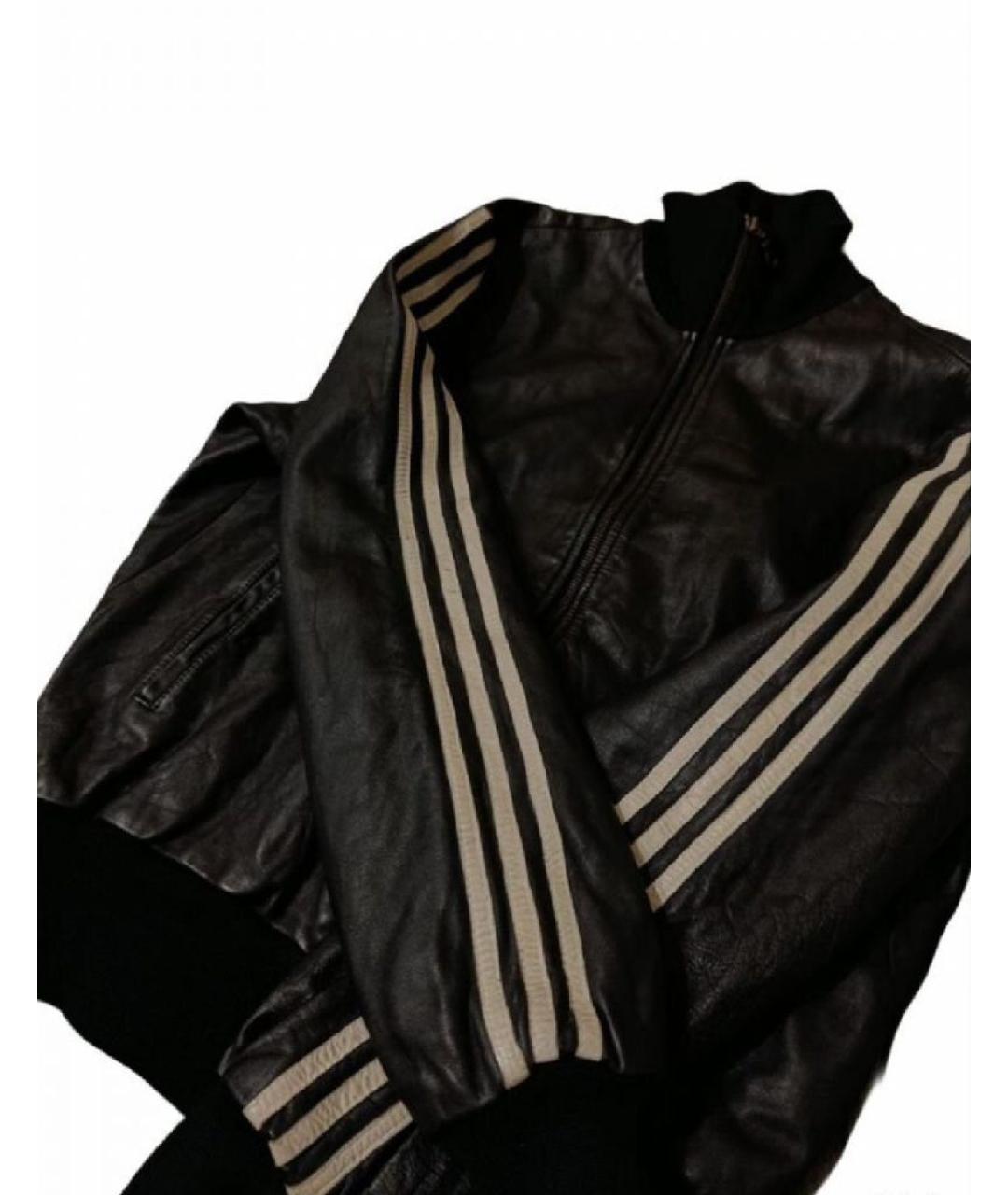 Y-3 Черная кожаная куртка, фото 3
