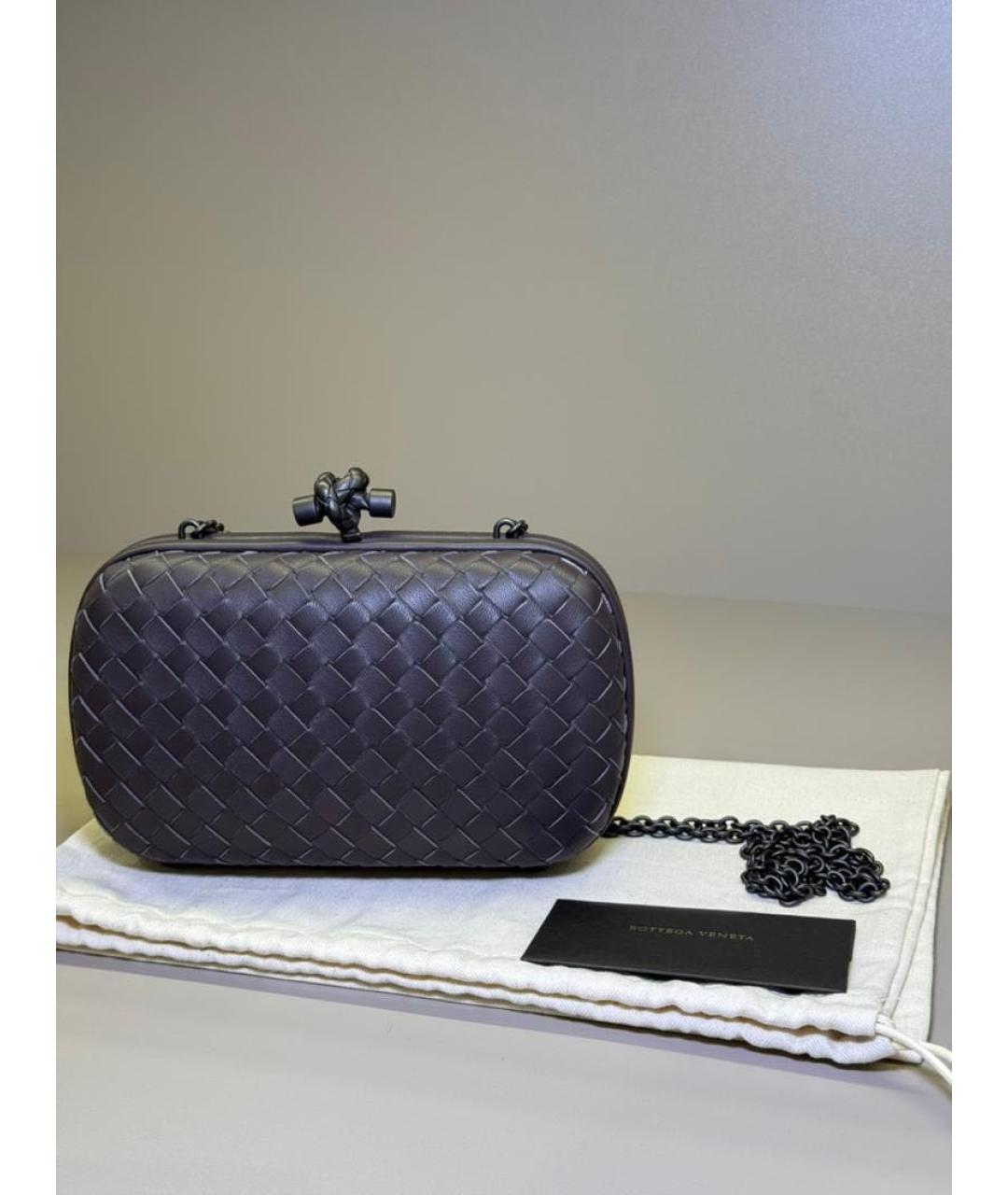 BOTTEGA VENETA Черная кожаная сумка через плечо, фото 3