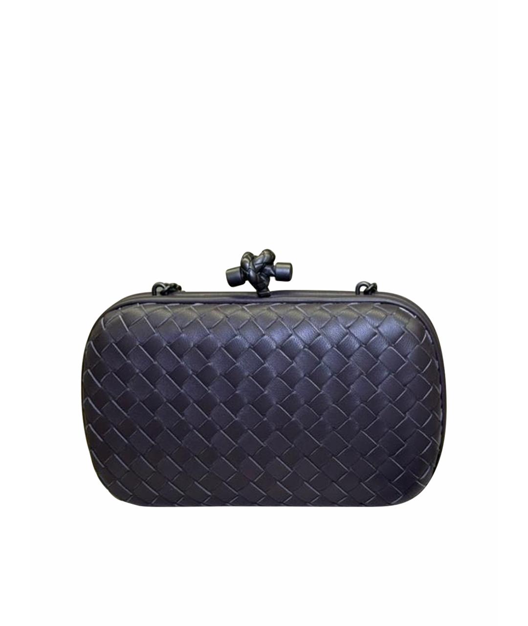 BOTTEGA VENETA Черная кожаная сумка через плечо, фото 1