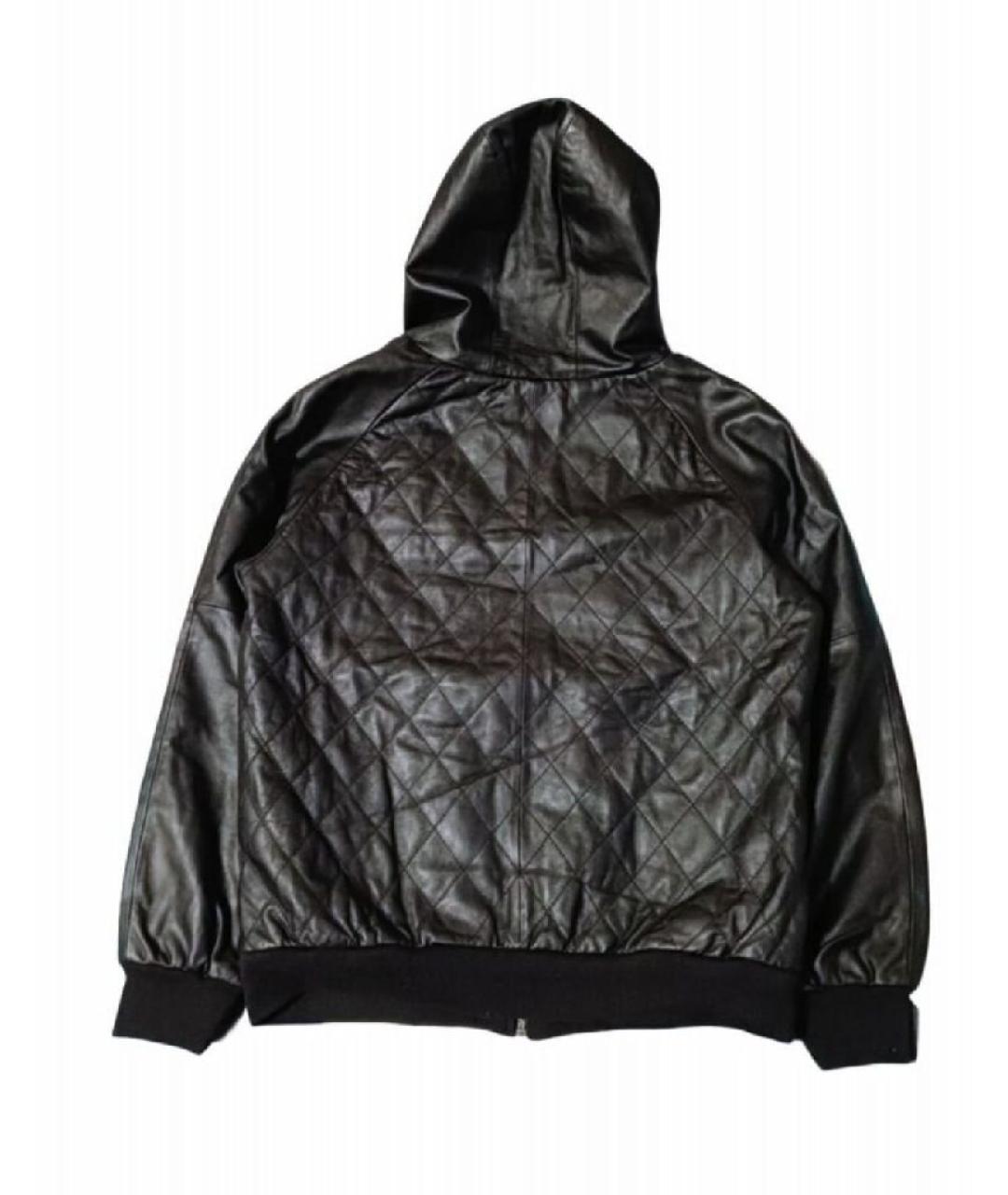 Y-3 Черная кожаная куртка, фото 2