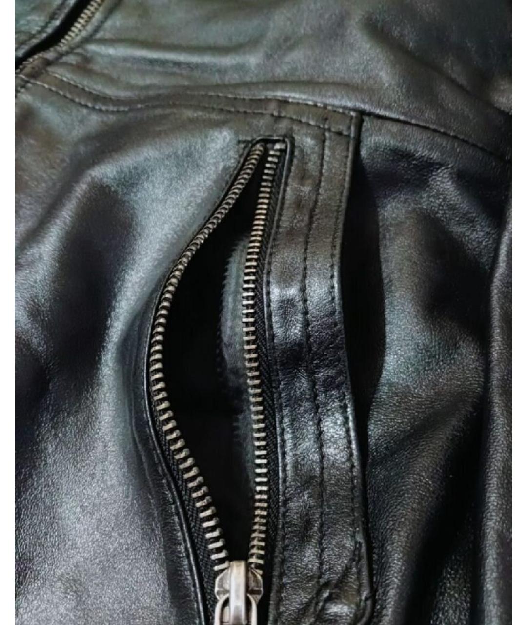 Y-3 Черная кожаная куртка, фото 6