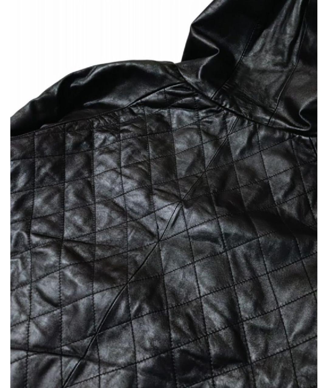 Y-3 Черная кожаная куртка, фото 4