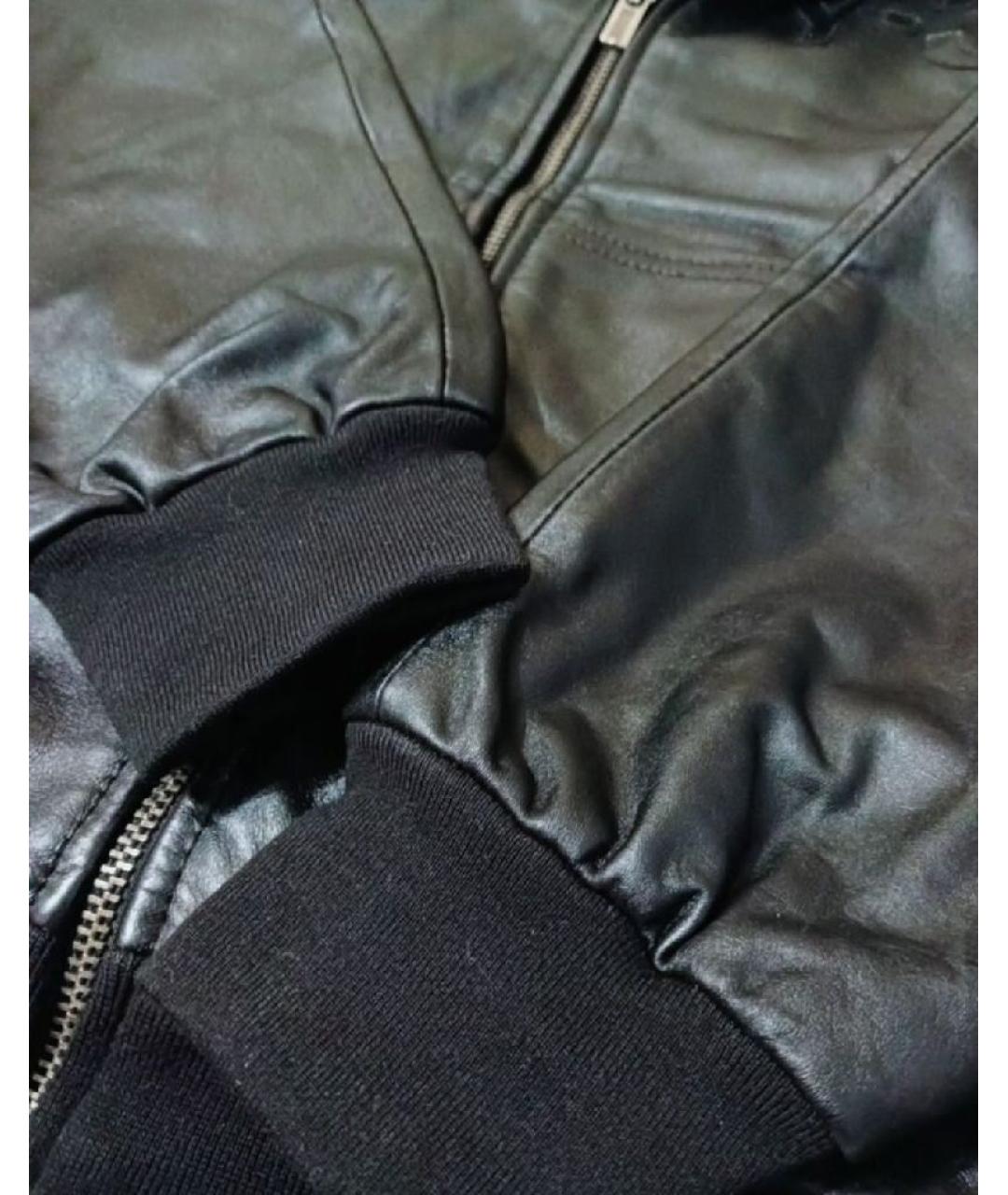 Y-3 Черная кожаная куртка, фото 3