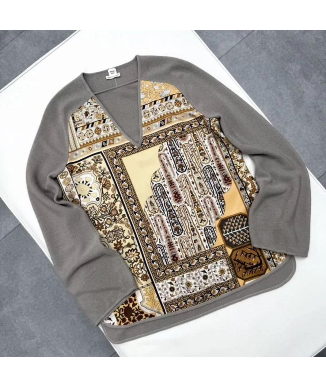 HERMES Мульти шерстяной джемпер / свитер, фото 2