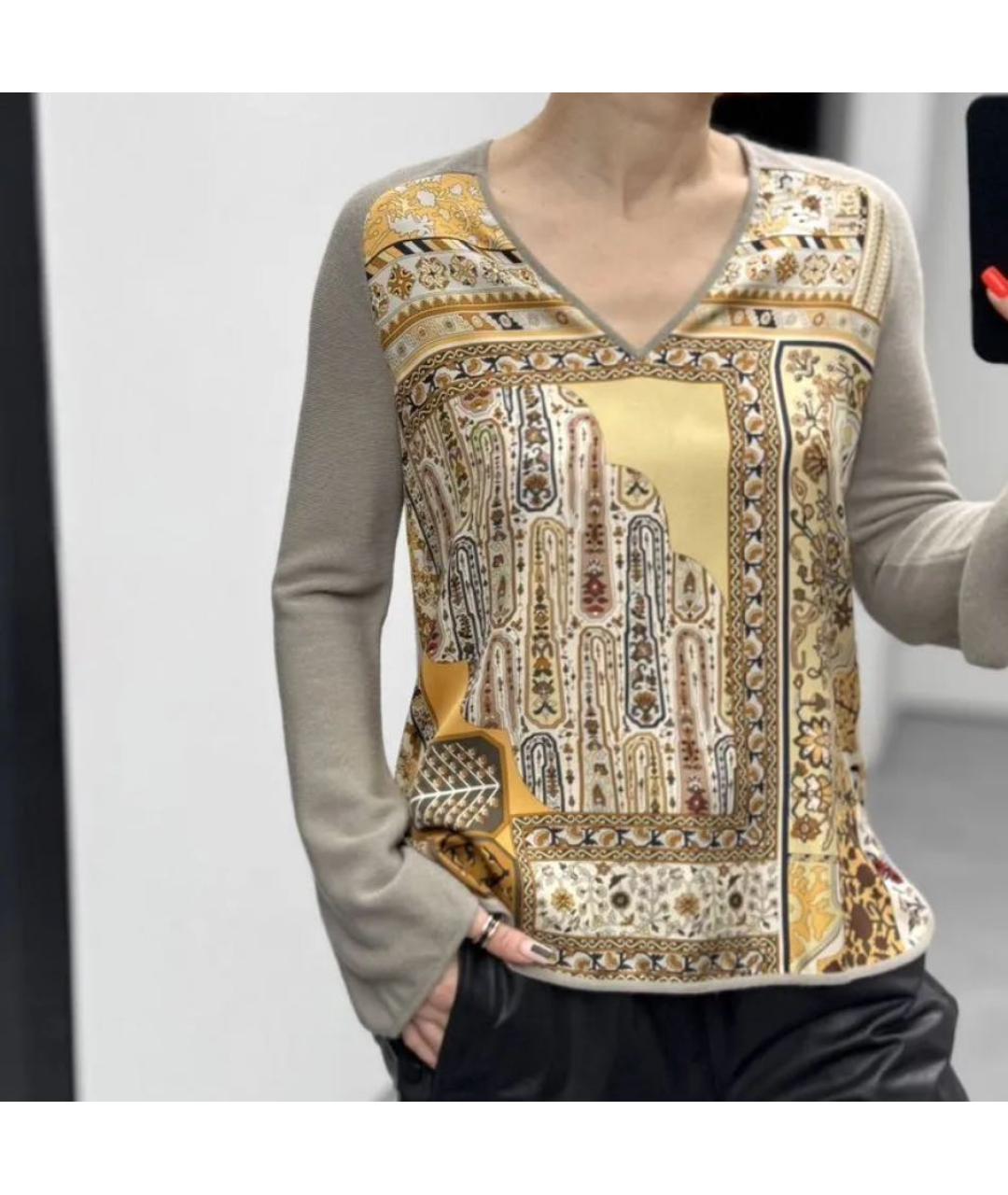 HERMES Мульти шерстяной джемпер / свитер, фото 5