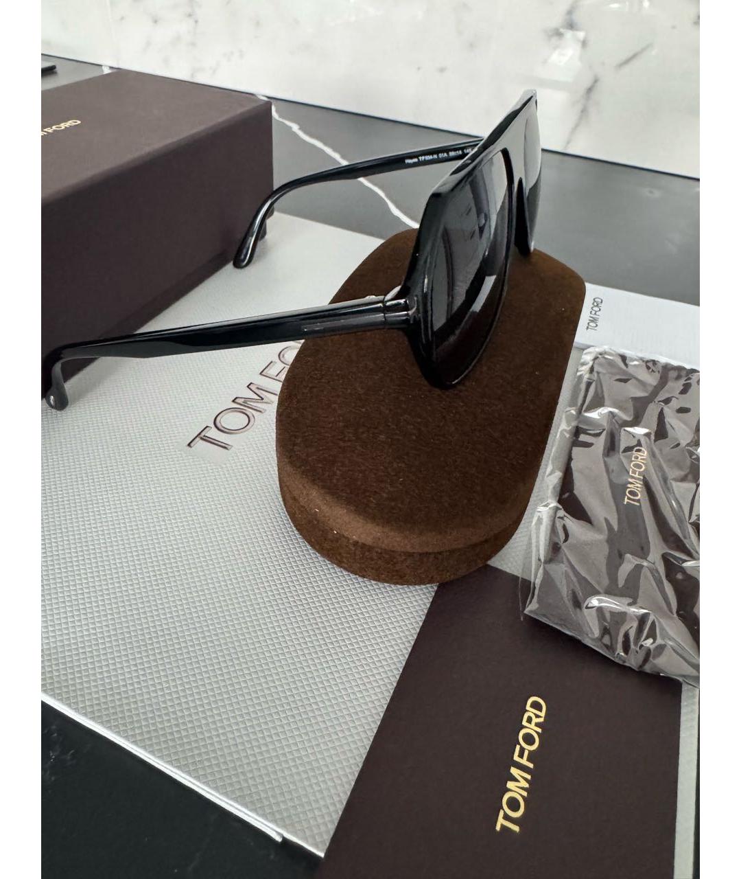 TOM FORD Черные пластиковые солнцезащитные очки, фото 8