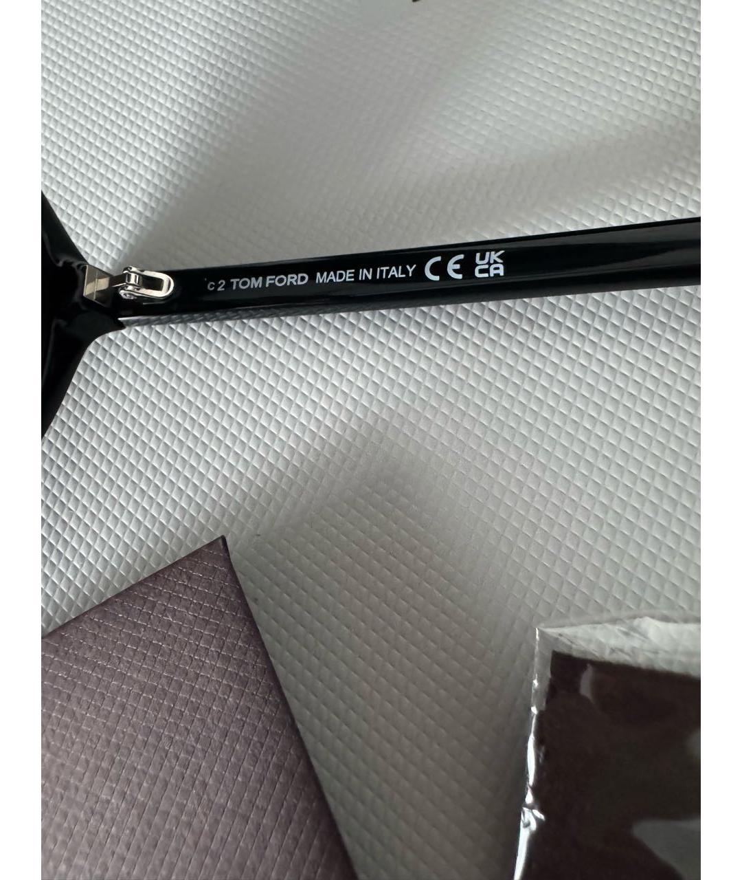 TOM FORD Черные пластиковые солнцезащитные очки, фото 4